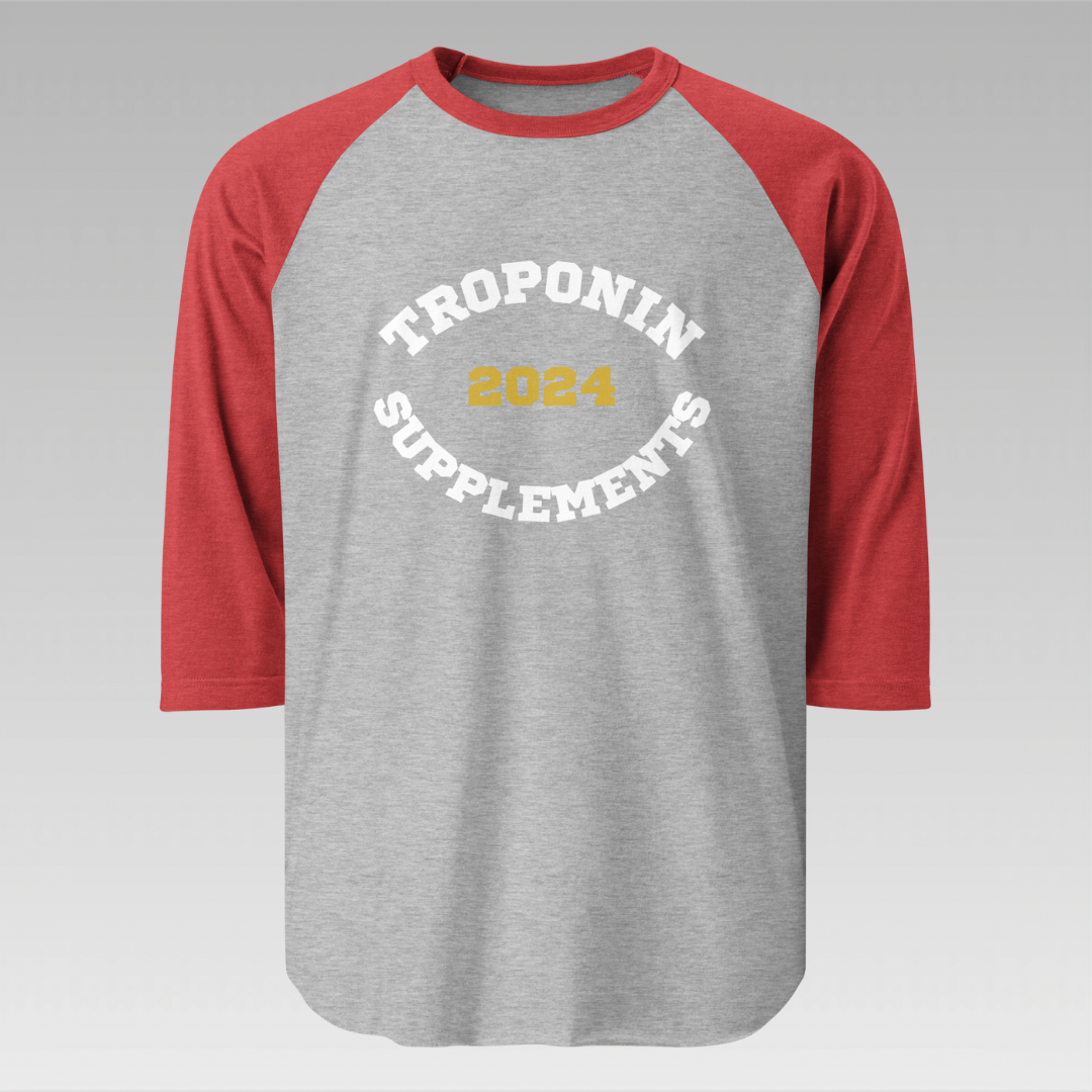 Troponin Supplements athletic 3/4 sleeve shirt – cotton gym wear