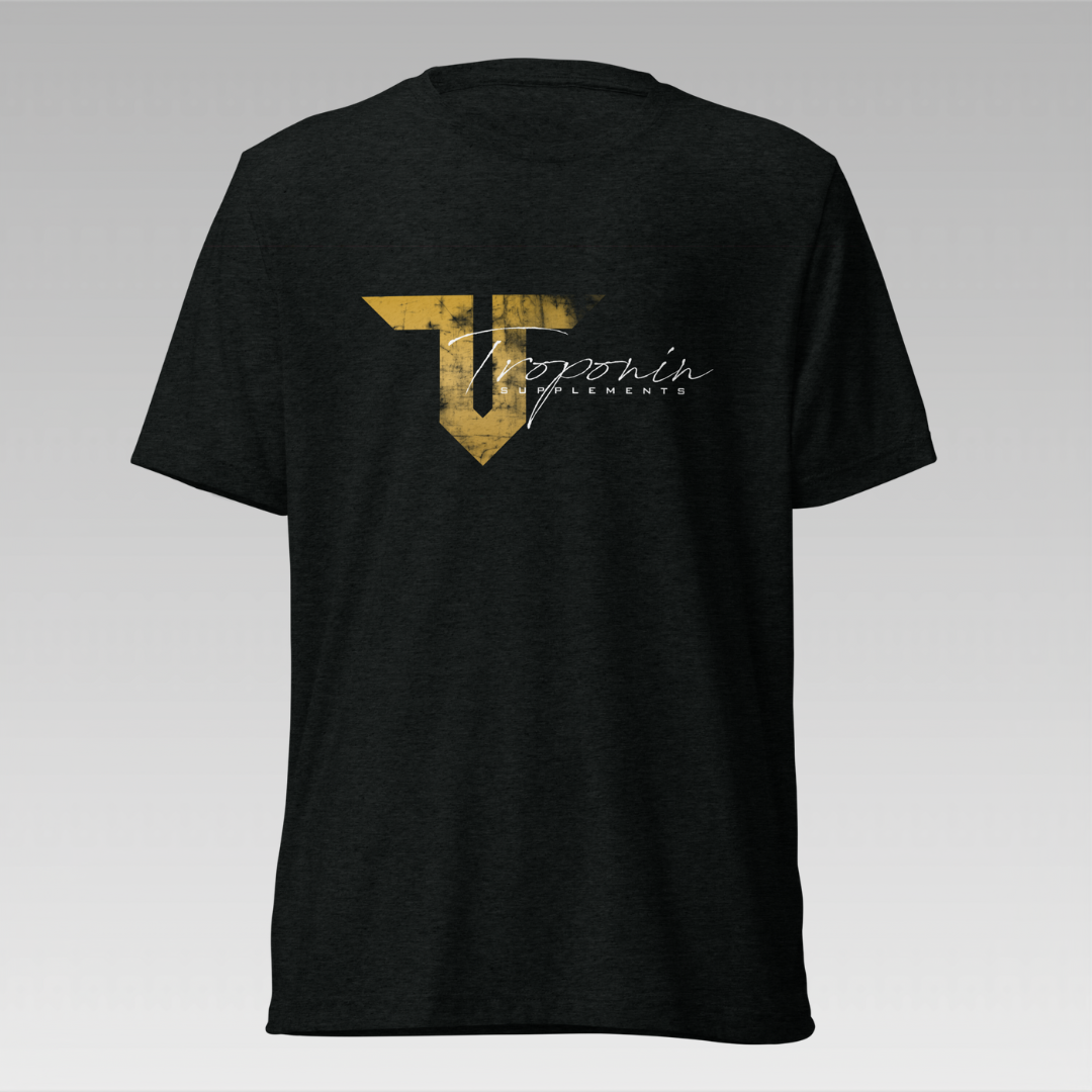 Faded Double Tee by Troponin Supplements - Stylish faded design t-shirt with the iconic Double T logo