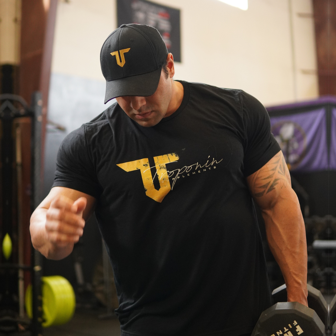 Faded Double Tee - premium gym shirt with faded design