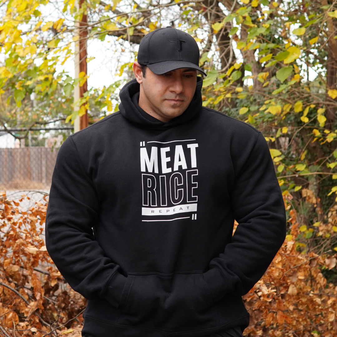 Troponin Supplements Meat Rice Repeat Hoodie - Comfortable Fitness Apparel