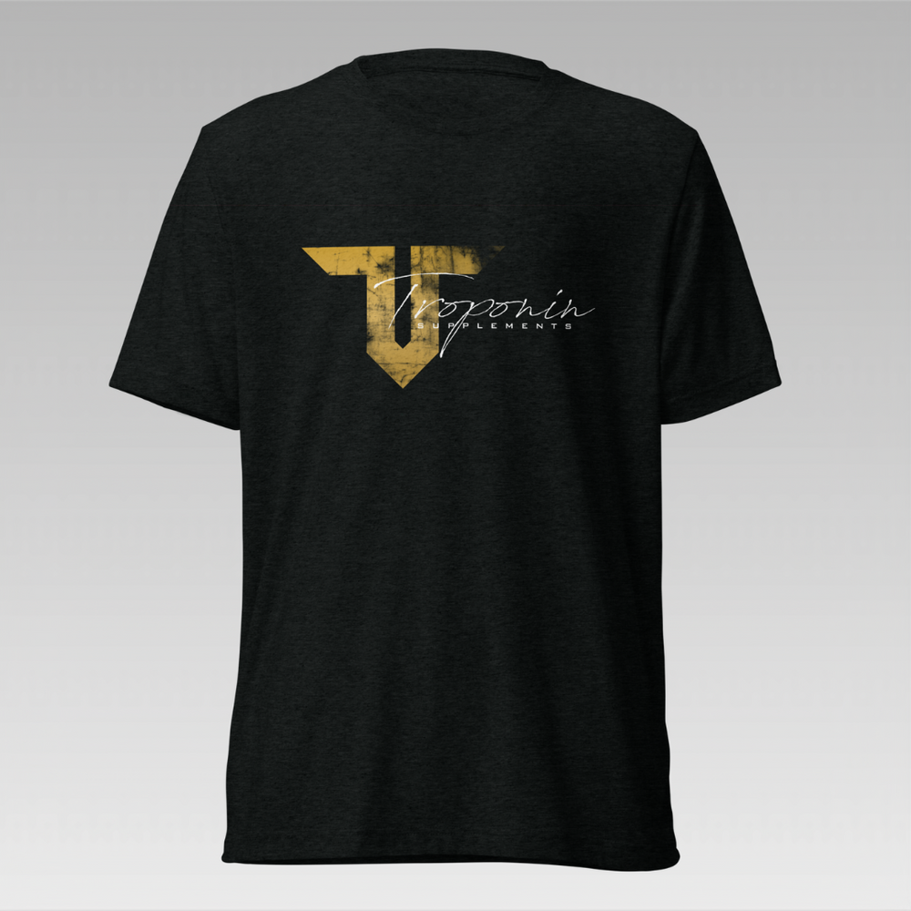 
                  
                    Faded Double Tee by Troponin Supplements - Stylish faded design t-shirt with the iconic Double T logo
                  
                