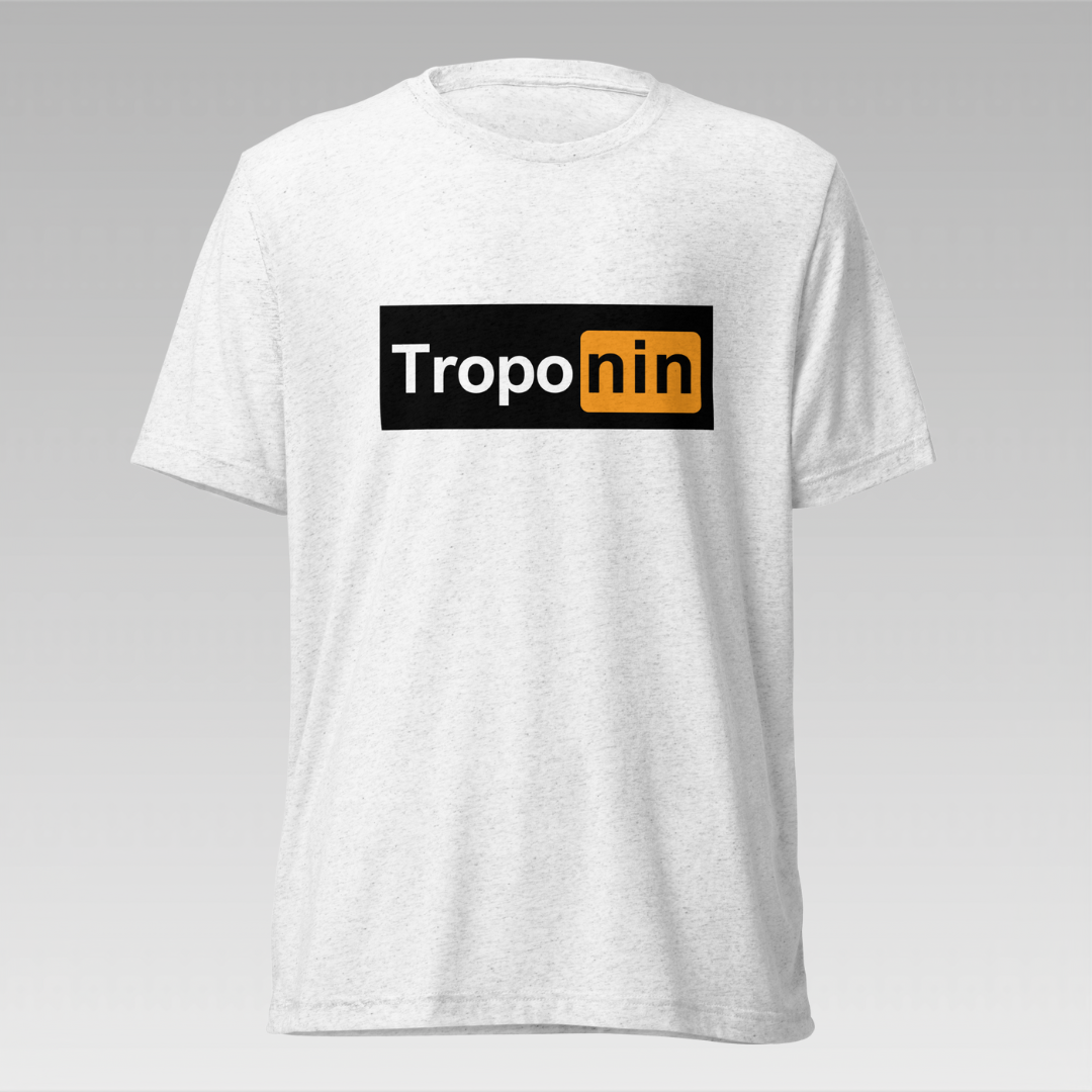 
                  
                    Troponin Hub T-Shirt - Stylish and pre-shrunk t-shirt made with a tri-blend fabric of polyester, cotton, and rayon for ultimate durability and a comfortable, fitted style.
                  
                