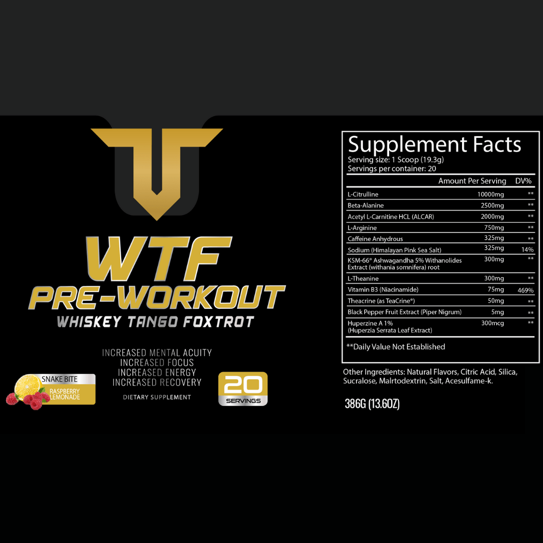 
                  
                    WTF Pre - Workout Wholesale Case (12 Units) - Troponin Supplements
                  
                