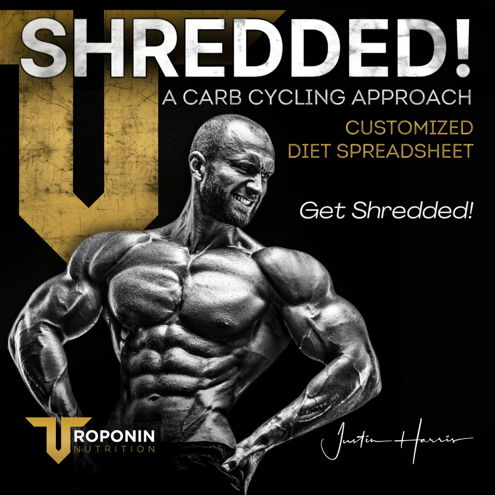 Shredded - A Carb Cycling Approach (Diet Plan) - Troponin Supplements