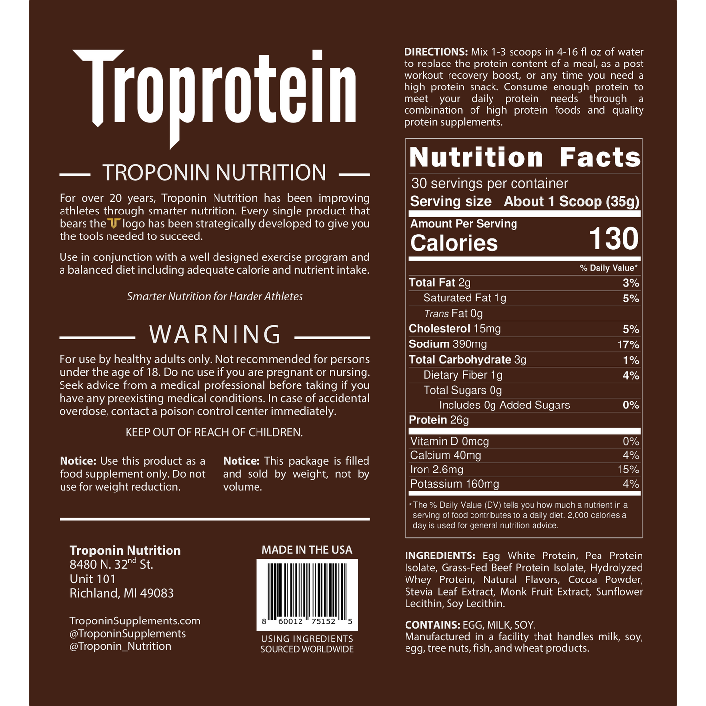 tarp protein Troprotein — Slow-Release Multi-Source Protein