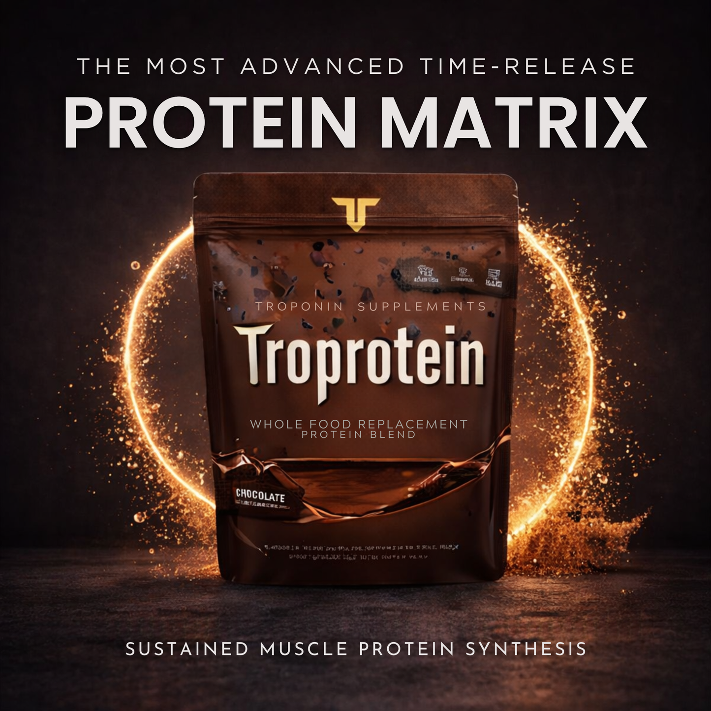
                  
                    Troprotein advanced time-release protein matrix for sustained muscle protein synthesis - whole food replacement protein blend by Troponin Supplements
                  
                